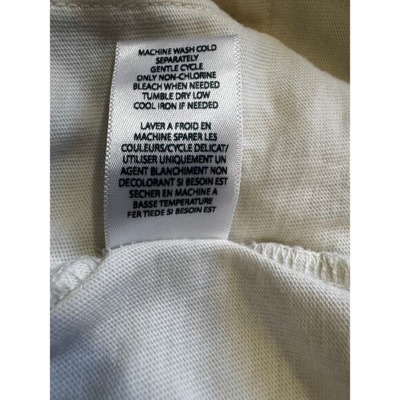 NSF White Cotton Button Front Top Relaxed Minimalist Made in USA Size Small - Picture 6 of 6